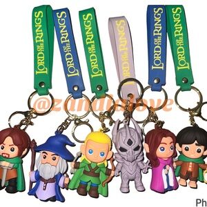 NEW Lord of the Rings Cartoon Character Keychains New set of 6